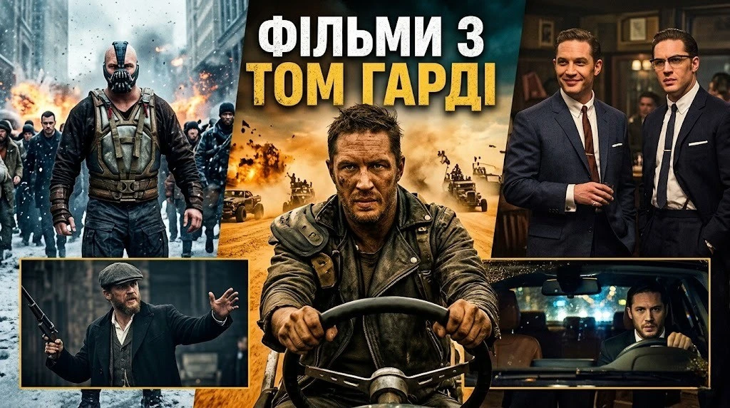 Найкращі фільми з Томом Гарді на будь-який настрій