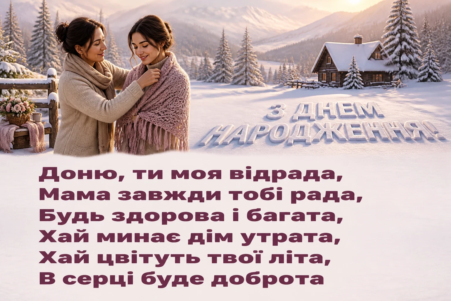 привітання з днем народження для дорослої дочки від мами