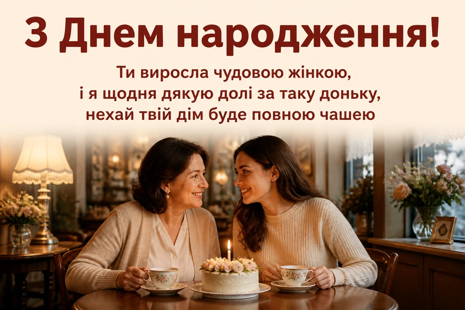 привітання з днем народження для дорослої дочки від мами