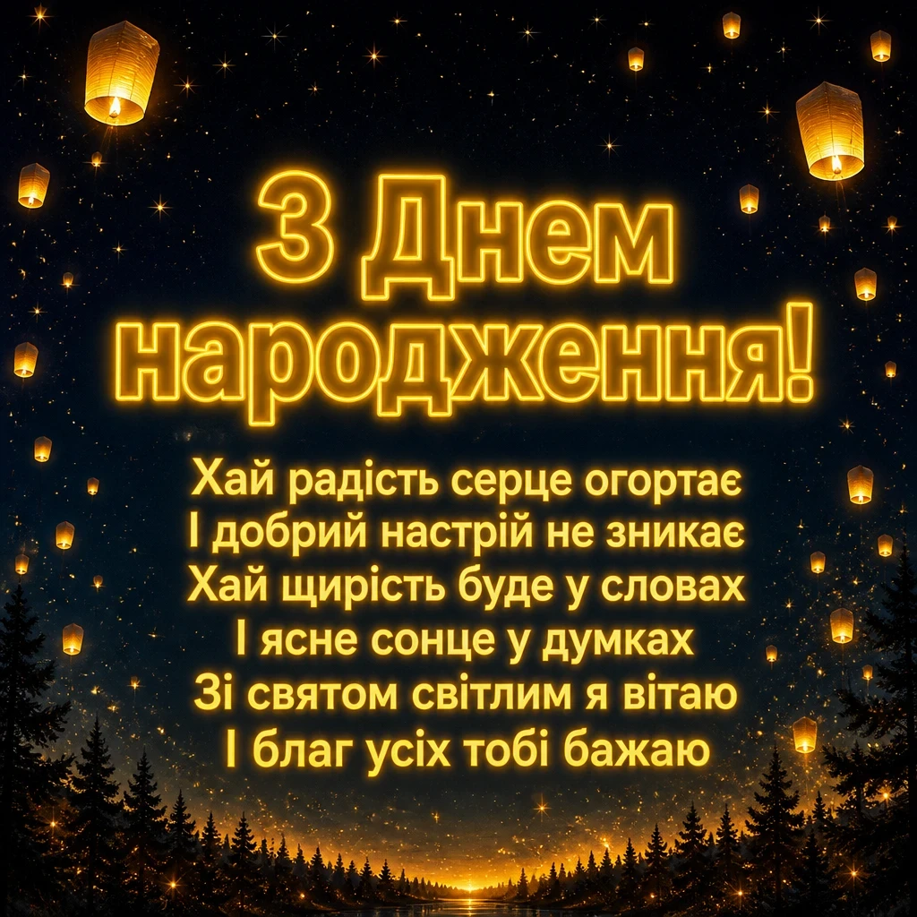зворушливе привітання з днем народження у віршах