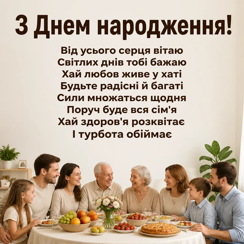 зворушливе привітання з днем народження у віршах