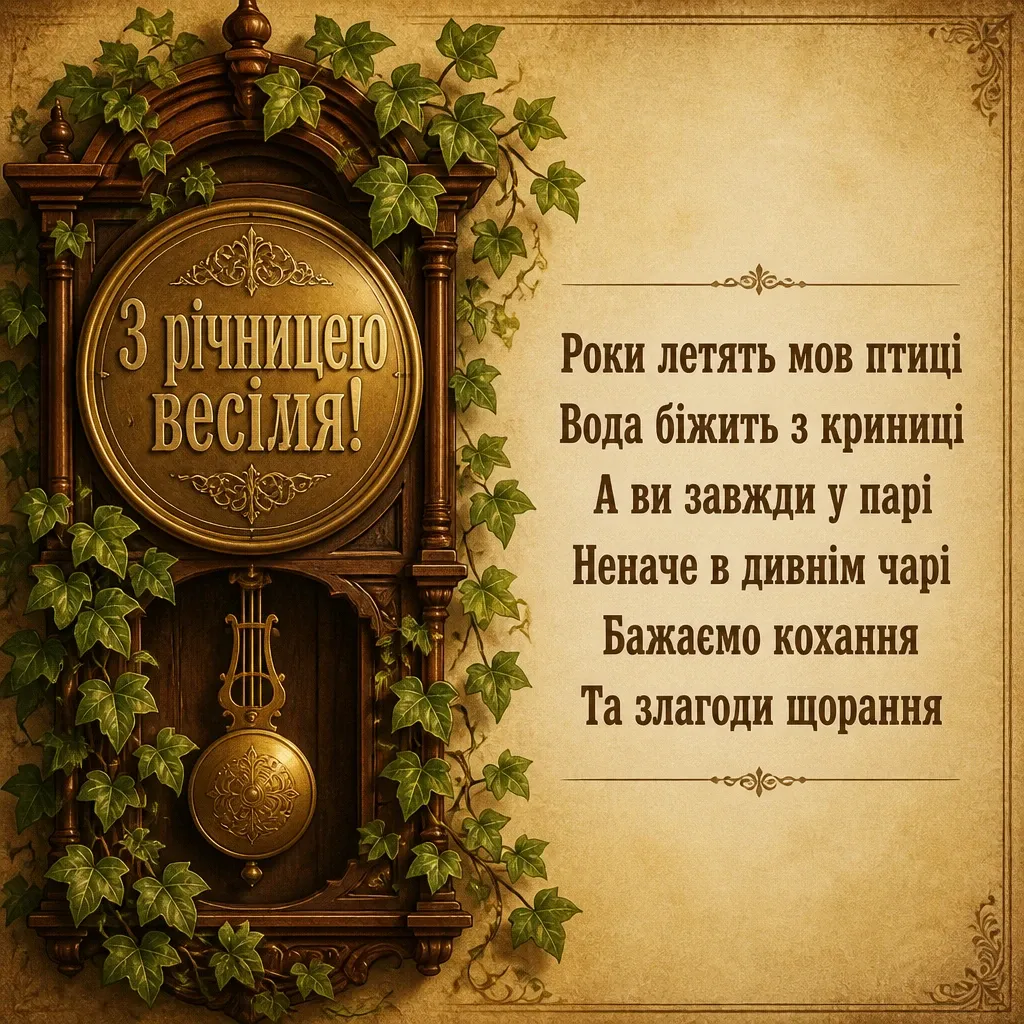 річниця весілля привітання