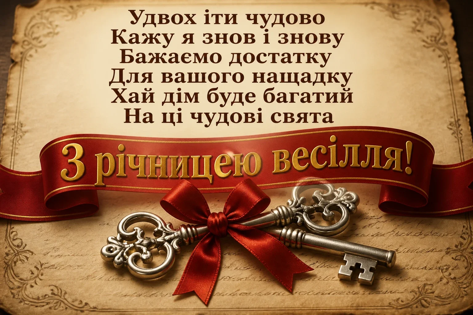 річниця весілля привітання