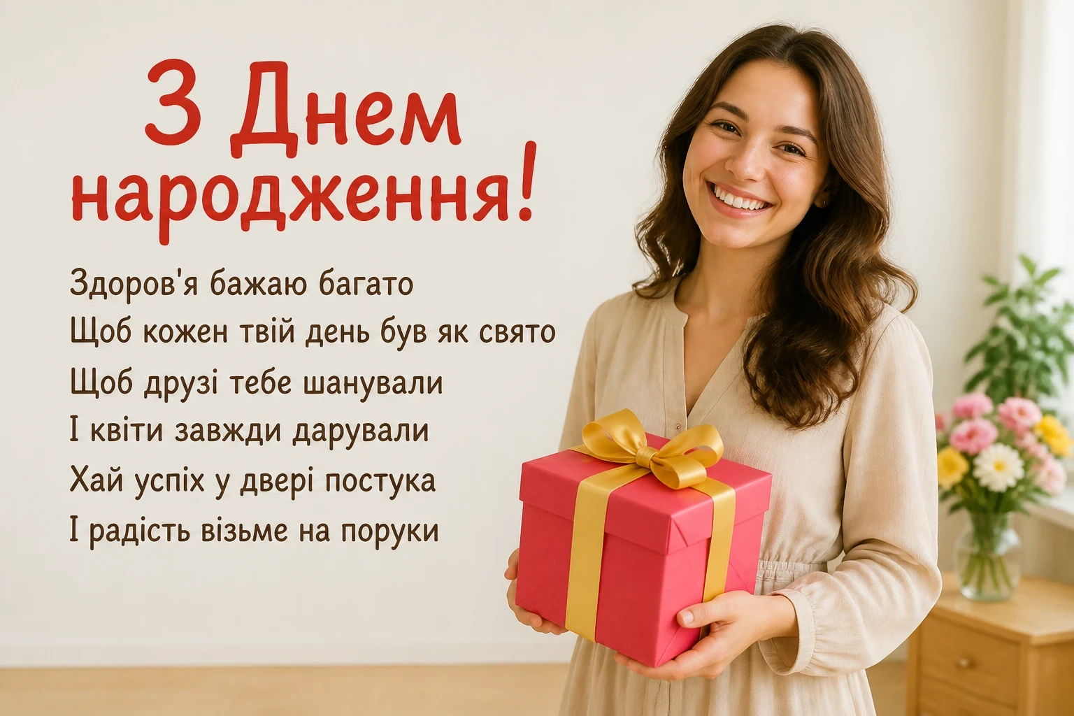гарне привітання з днем народження для жінки гарне привітання з днем народження для жінки
