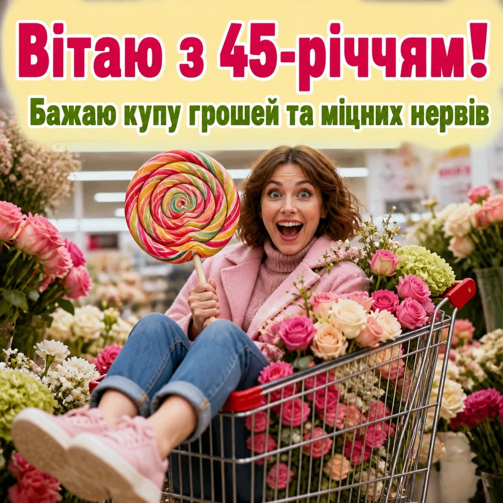 45 річчям привітання з днем народження 45 років жінці прикольні