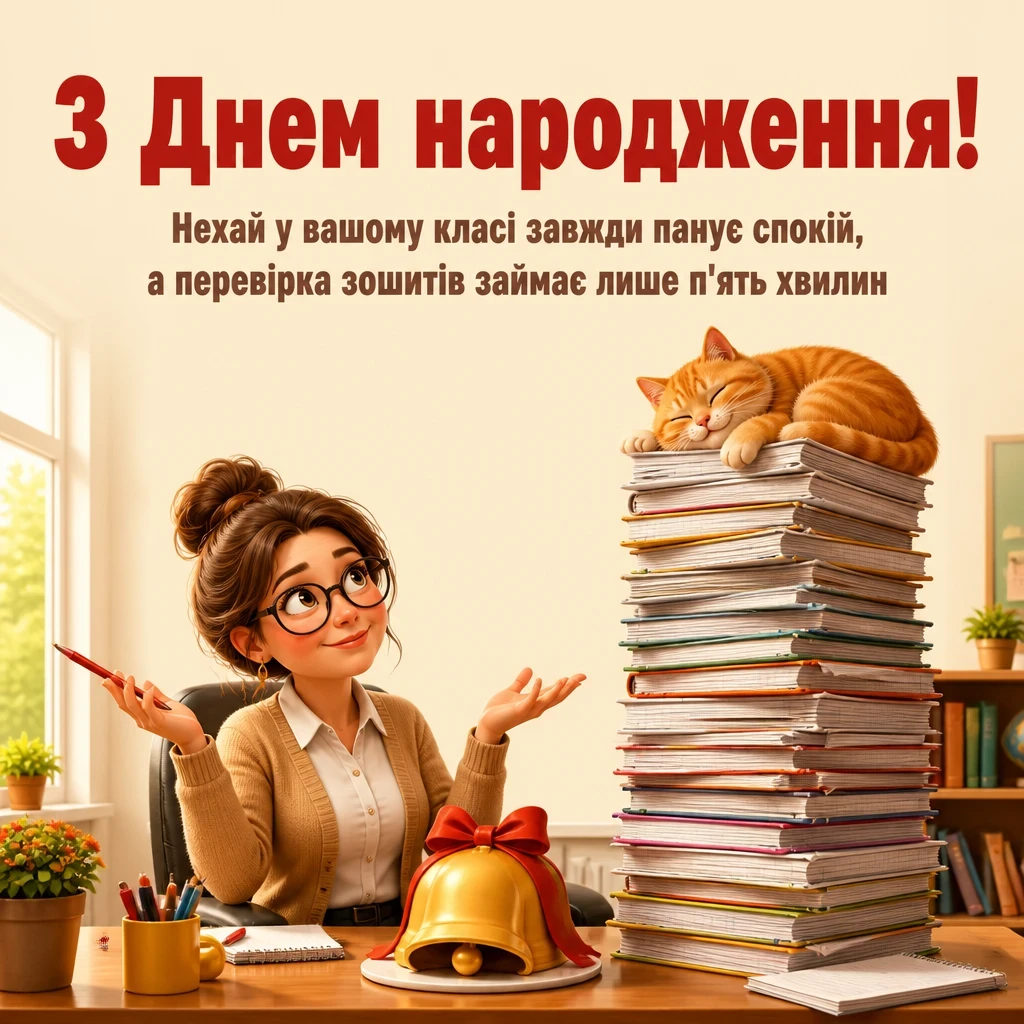 вчительці привітання з днем народження класного керівника
