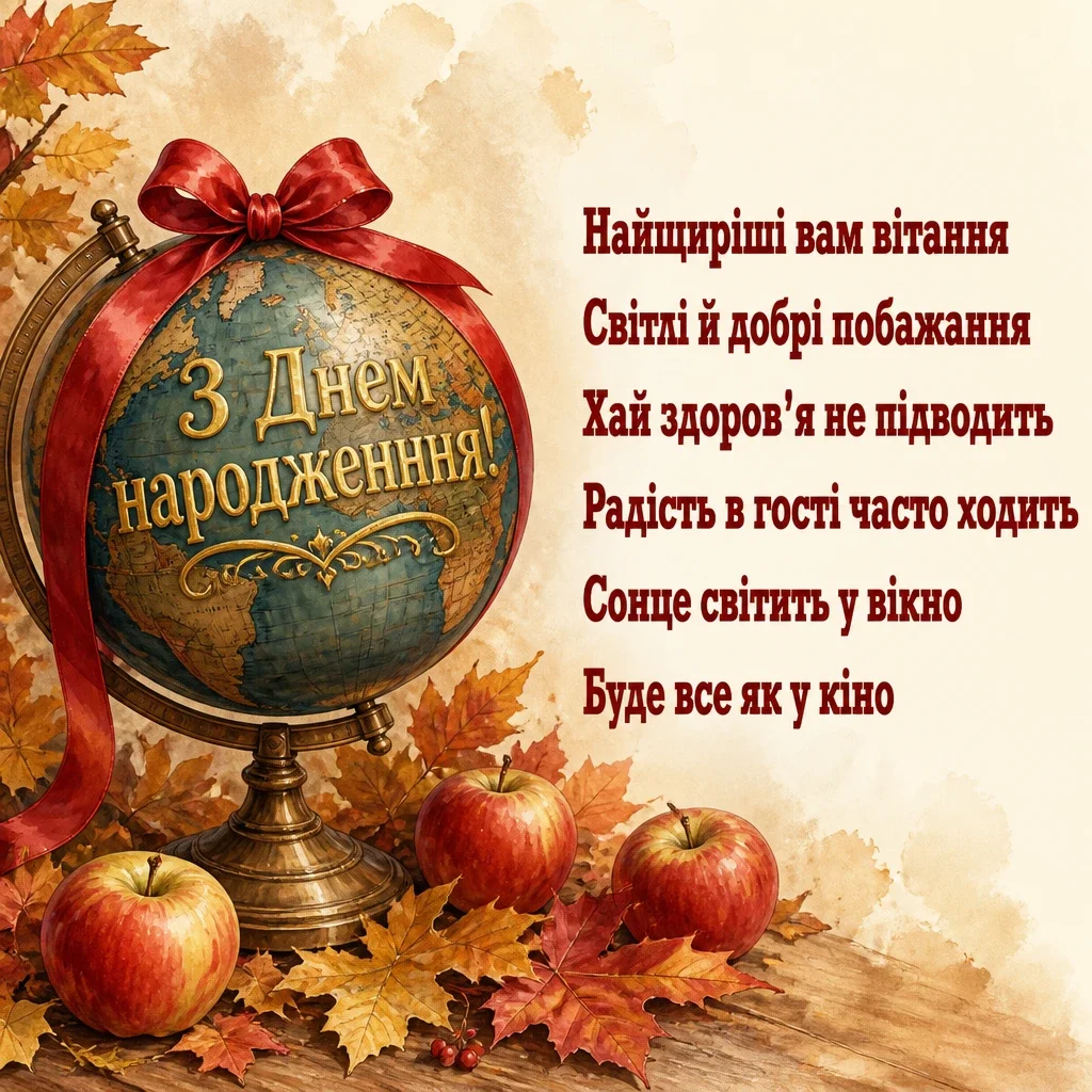 вчительці привітання з днем народження класного керівника
