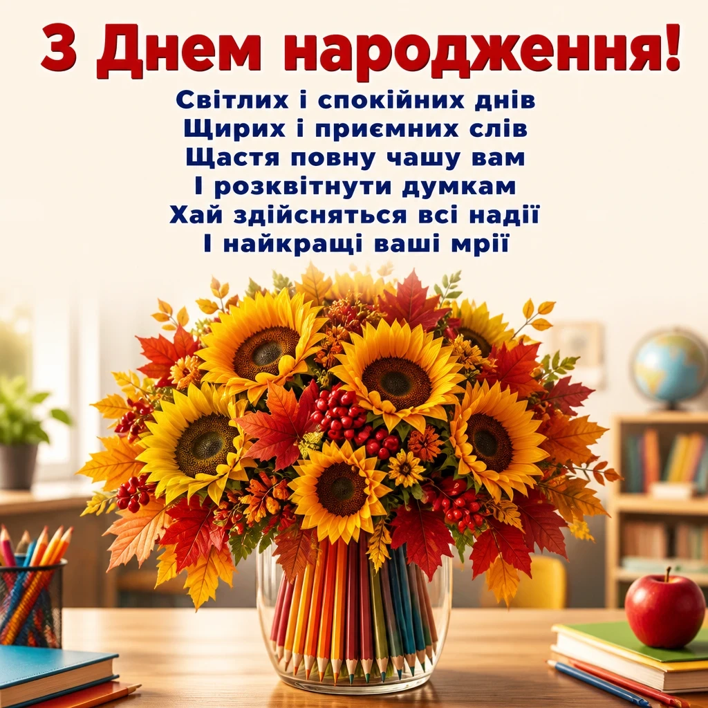 вчительці привітання з днем народження класного керівника