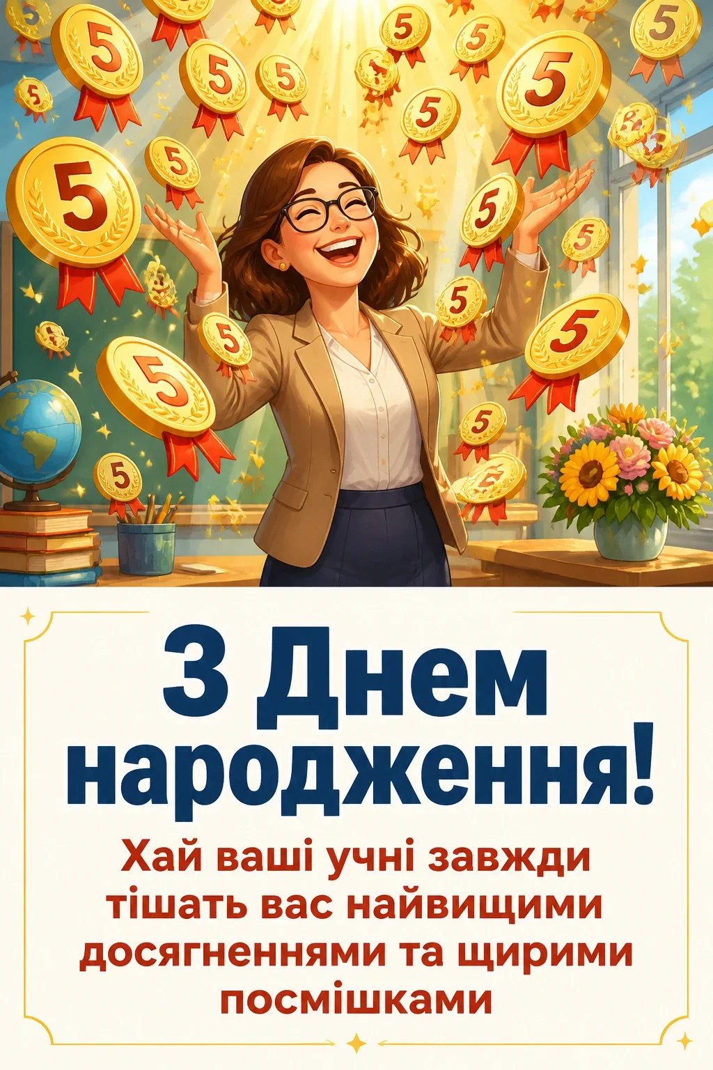 вчительці привітання з днем народження класного керівника