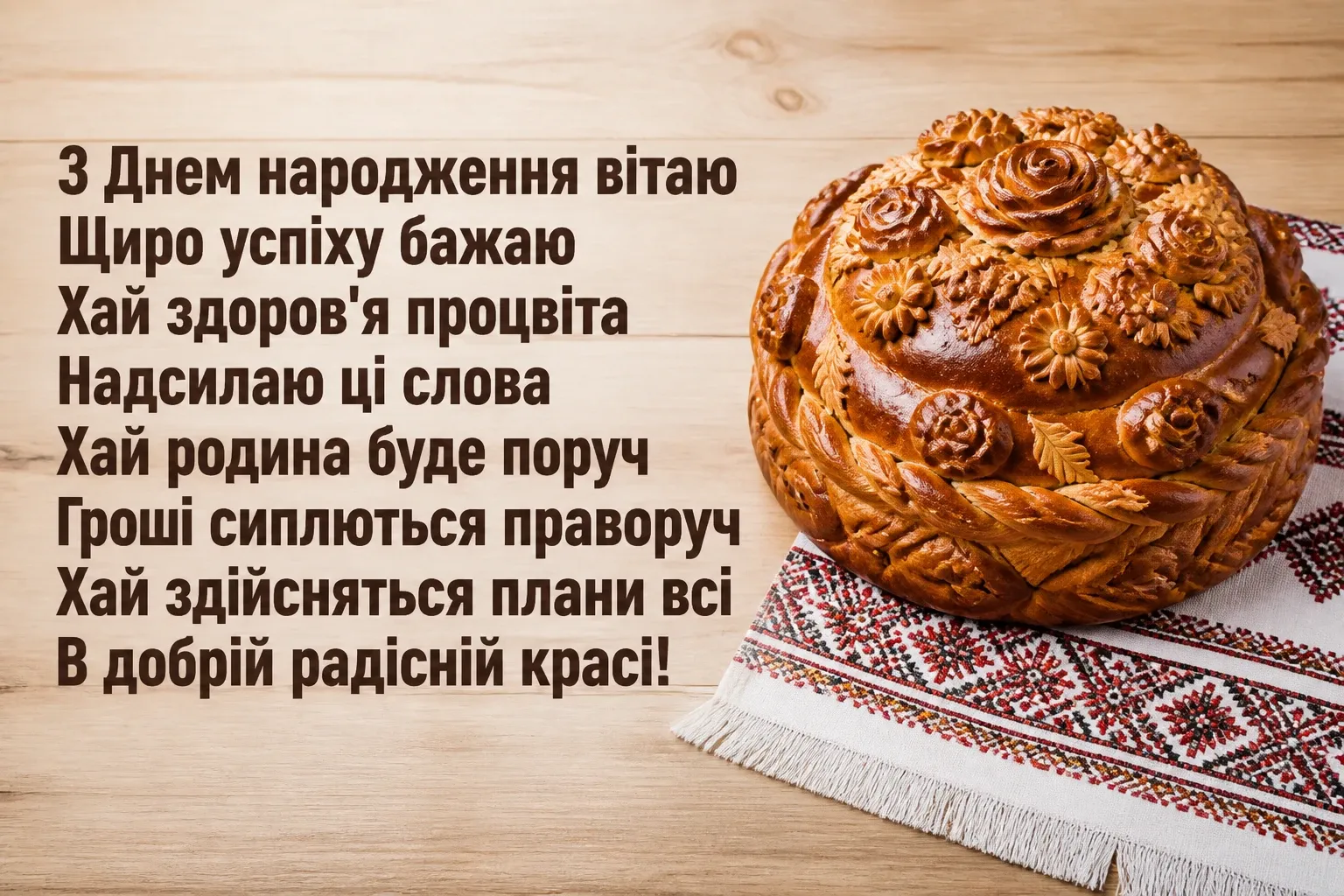 привітання з днем народження простими словами