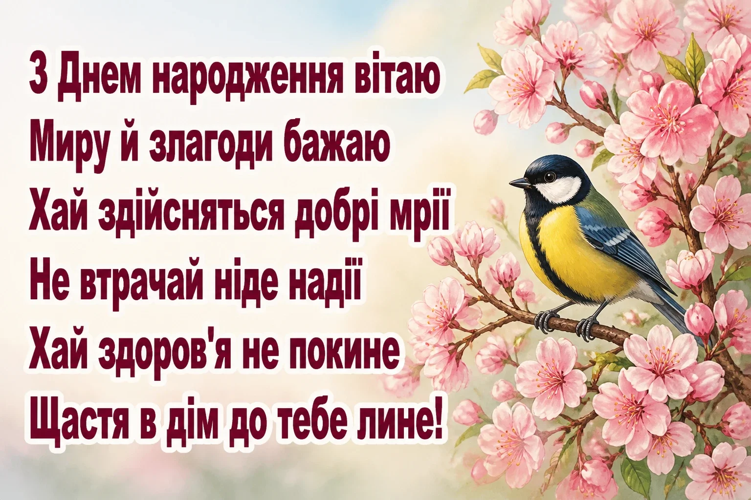 привітання з днем народження простими словами