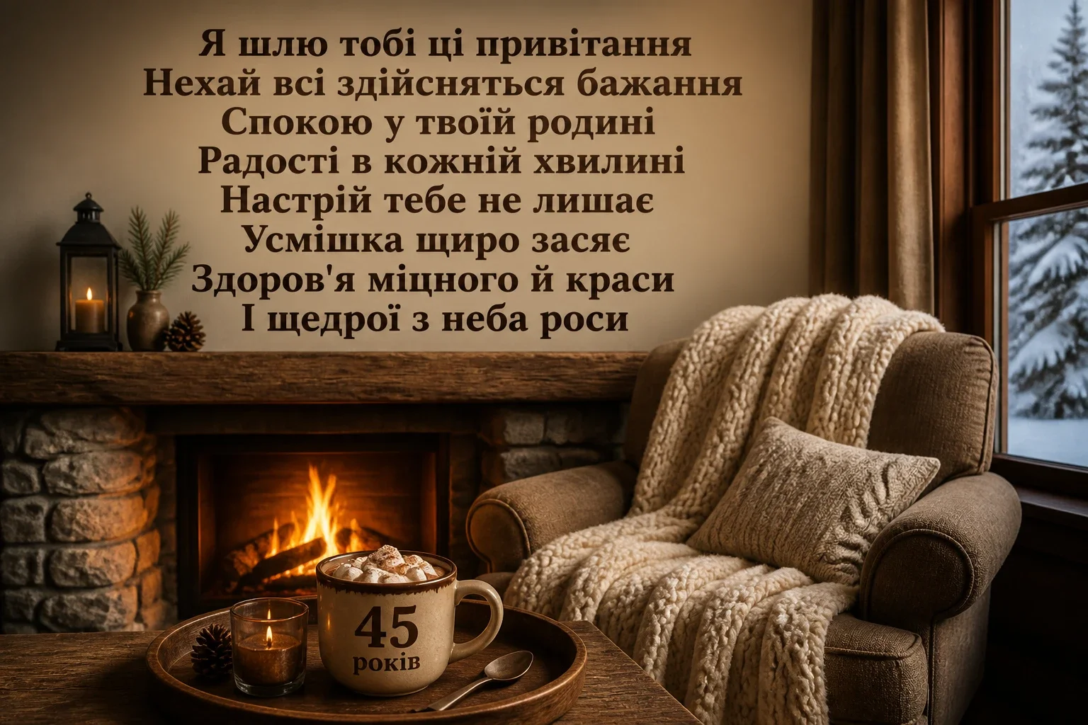 привітання з 45-річчям жінці