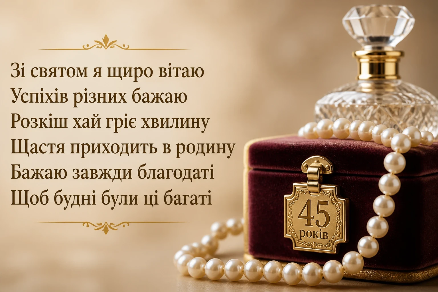 привітання з 45-річчям жінці