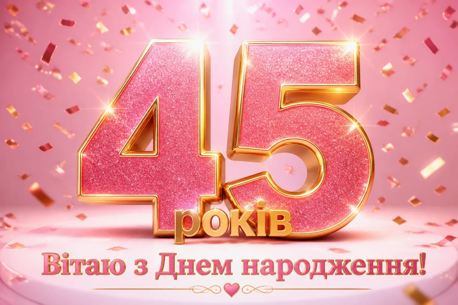 привітання з 45-річчям жінці