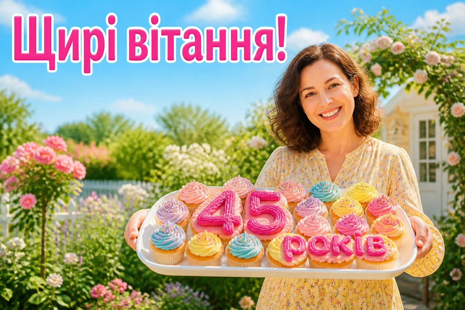 привітання з 45-річчям жінці