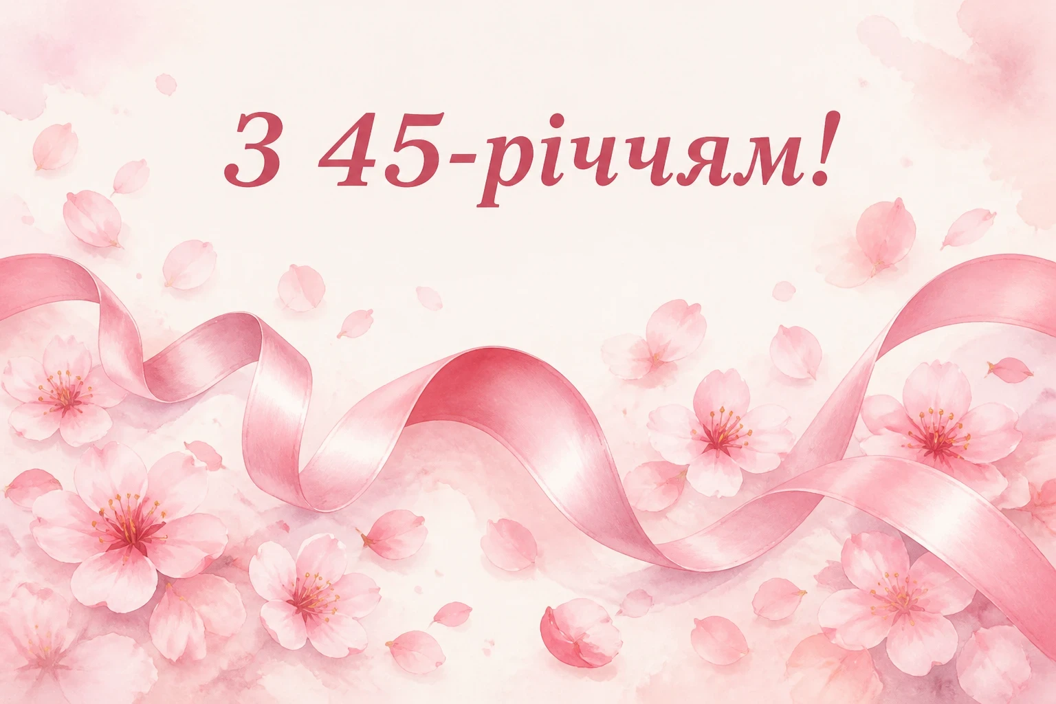 привітання з 45-річчям жінці
