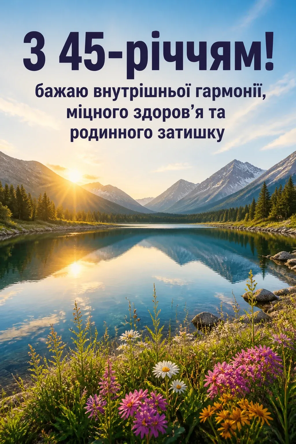привітання з 45-річчям жінці