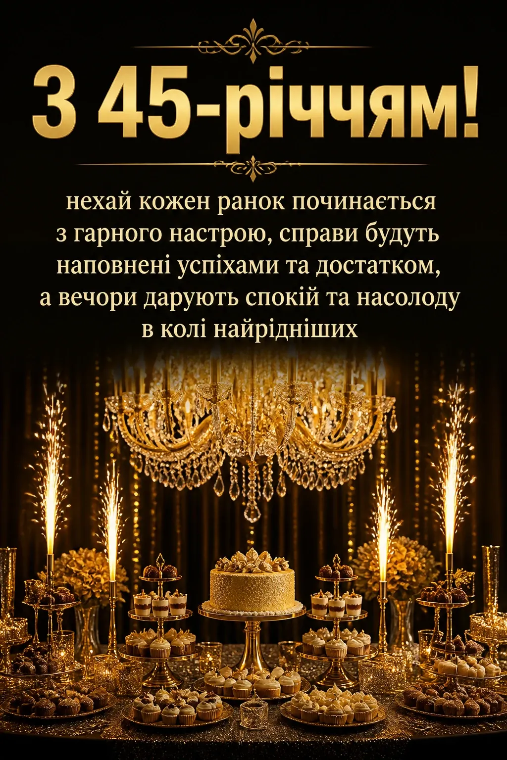 привітання з 45-річчям жінці