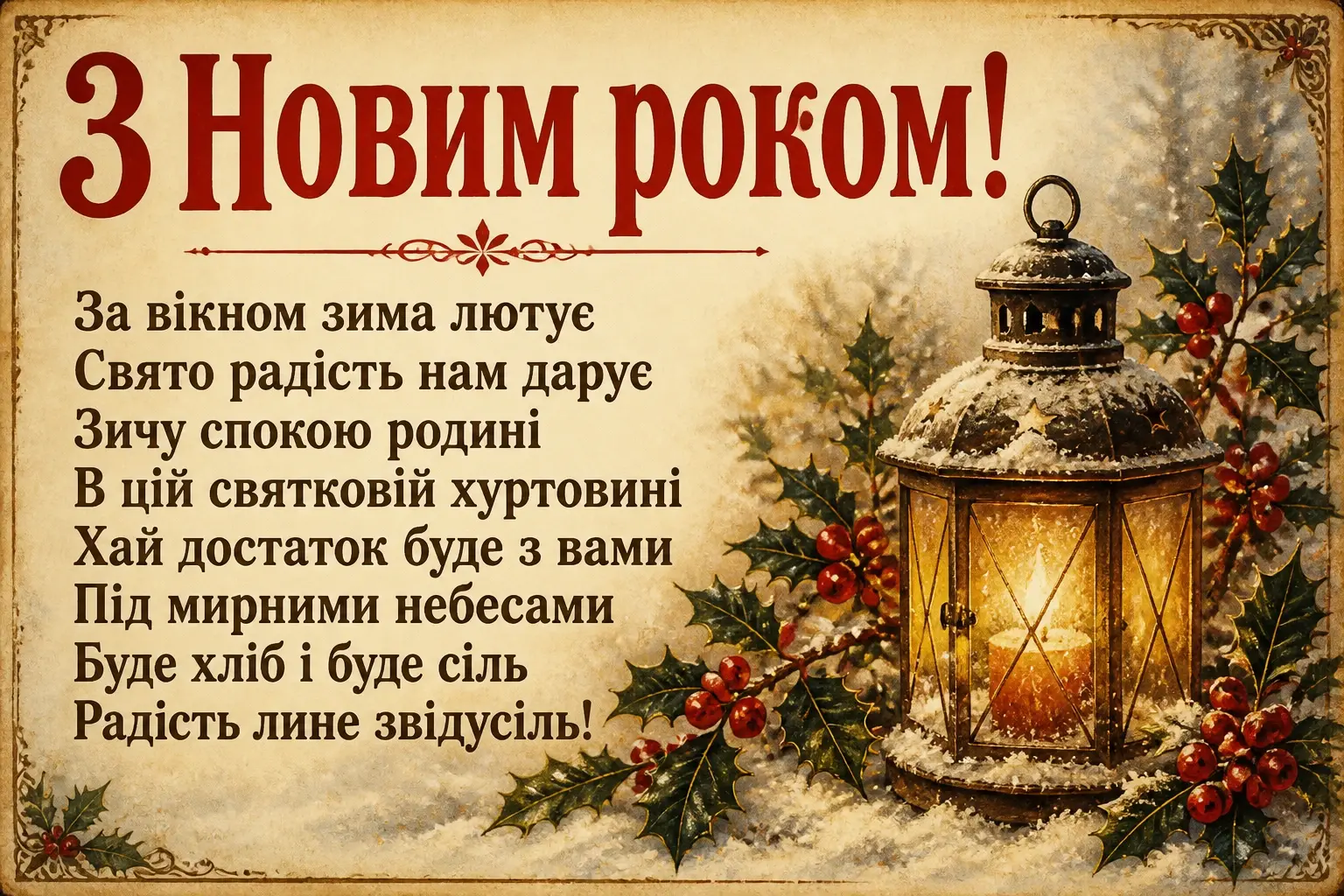 привітання з новим роком вірші