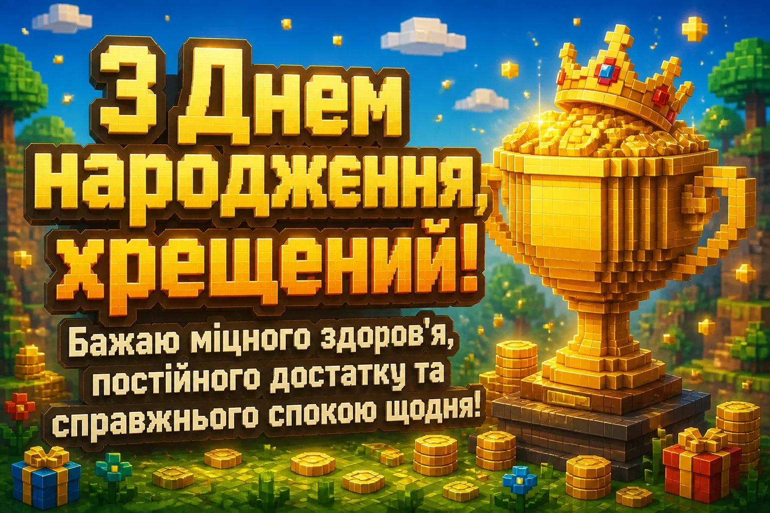 прикольні привітання з днем народження хрещеному