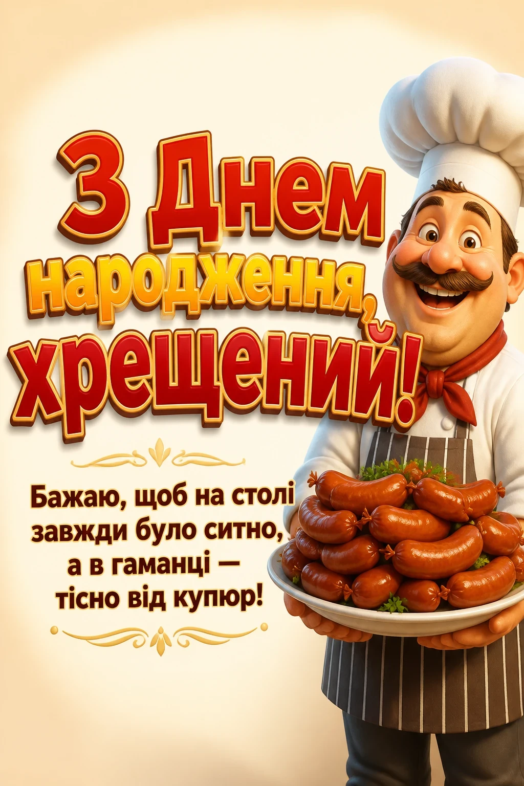 прикольні привітання з днем народження хрещеному
