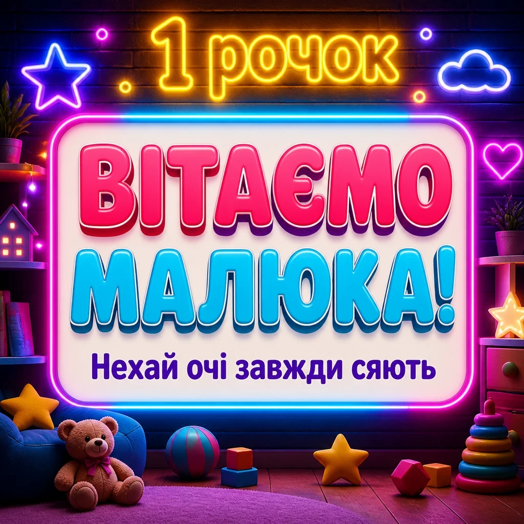 привітання з 1 рочком хлопчику