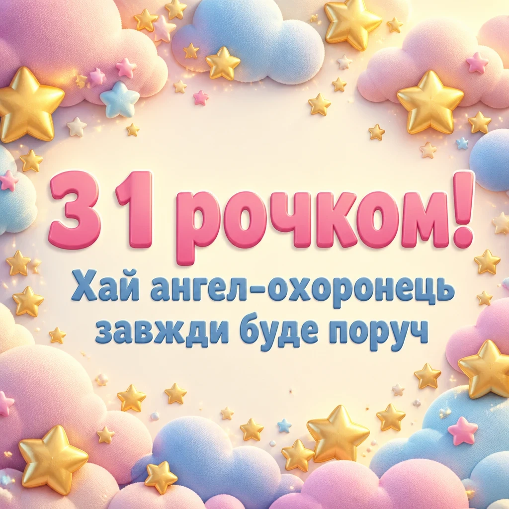 привітання з 1 рочком хлопчику