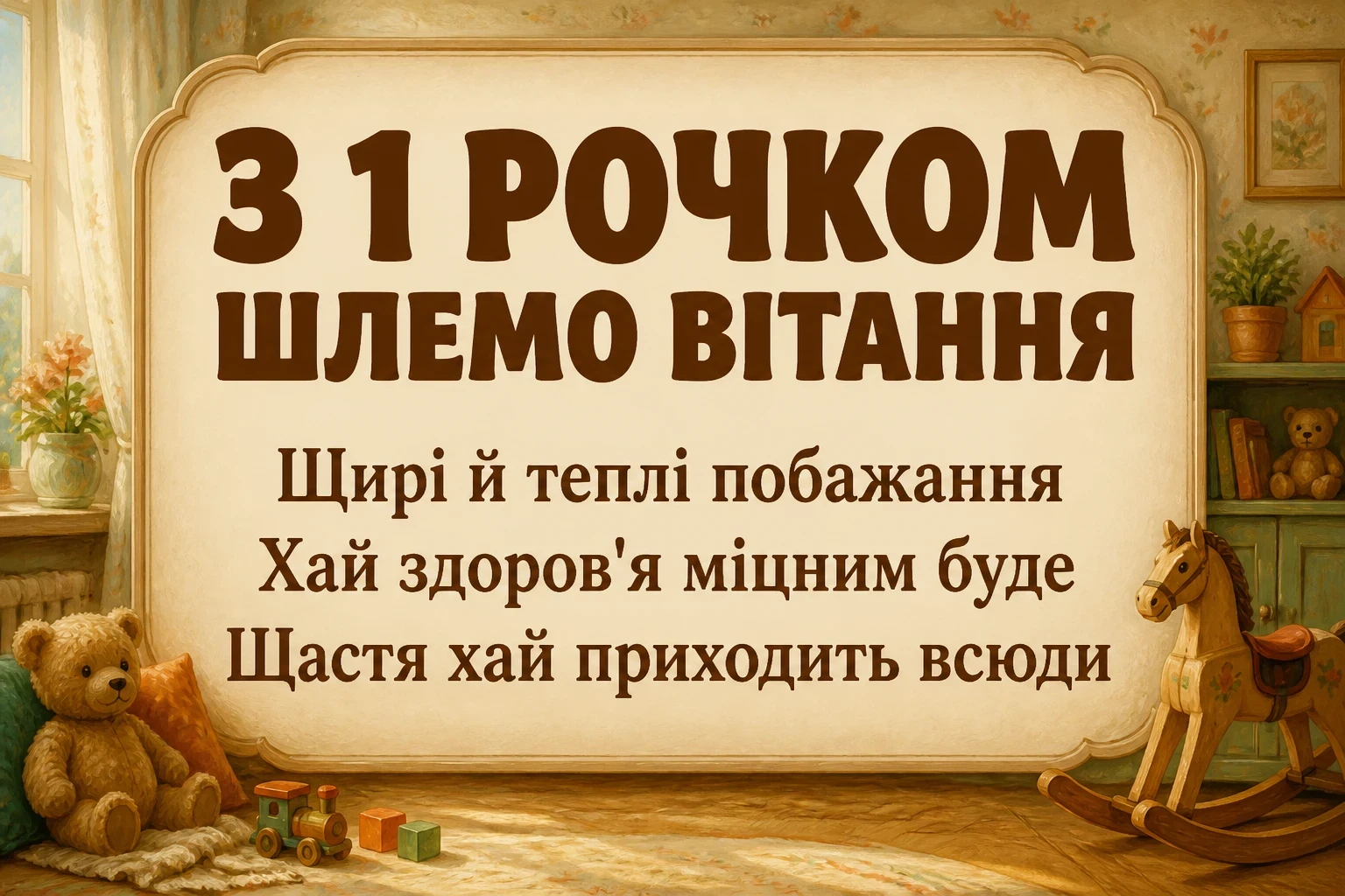 привітання з 1 рочком хлопчику