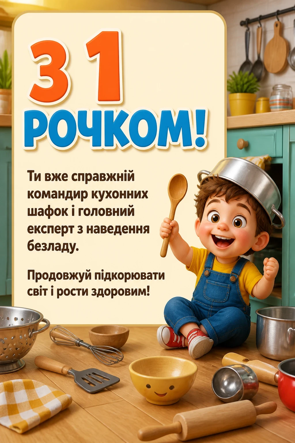 привітання з 1 рочком хлопчику