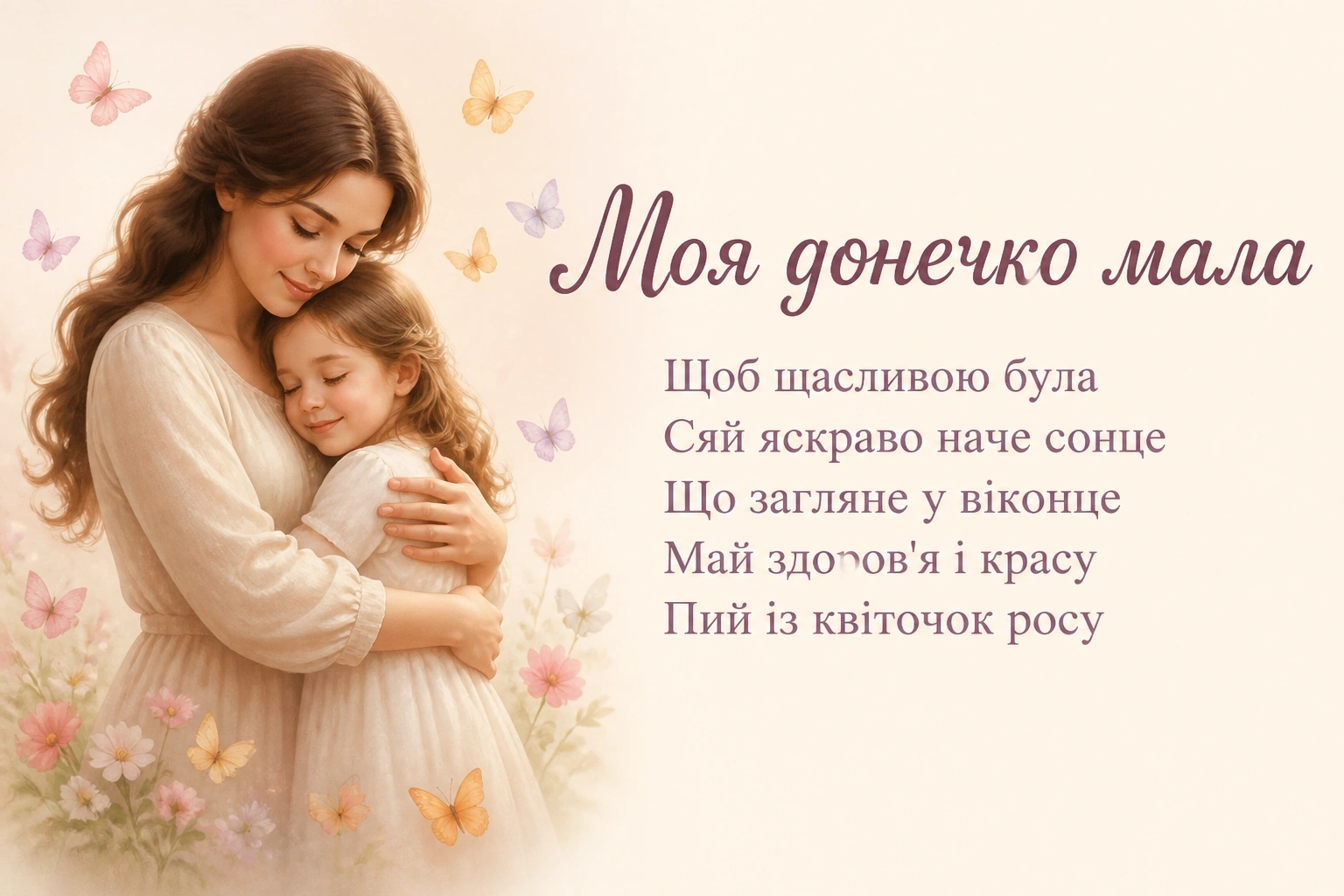 короткі привітання з днем народження донечці