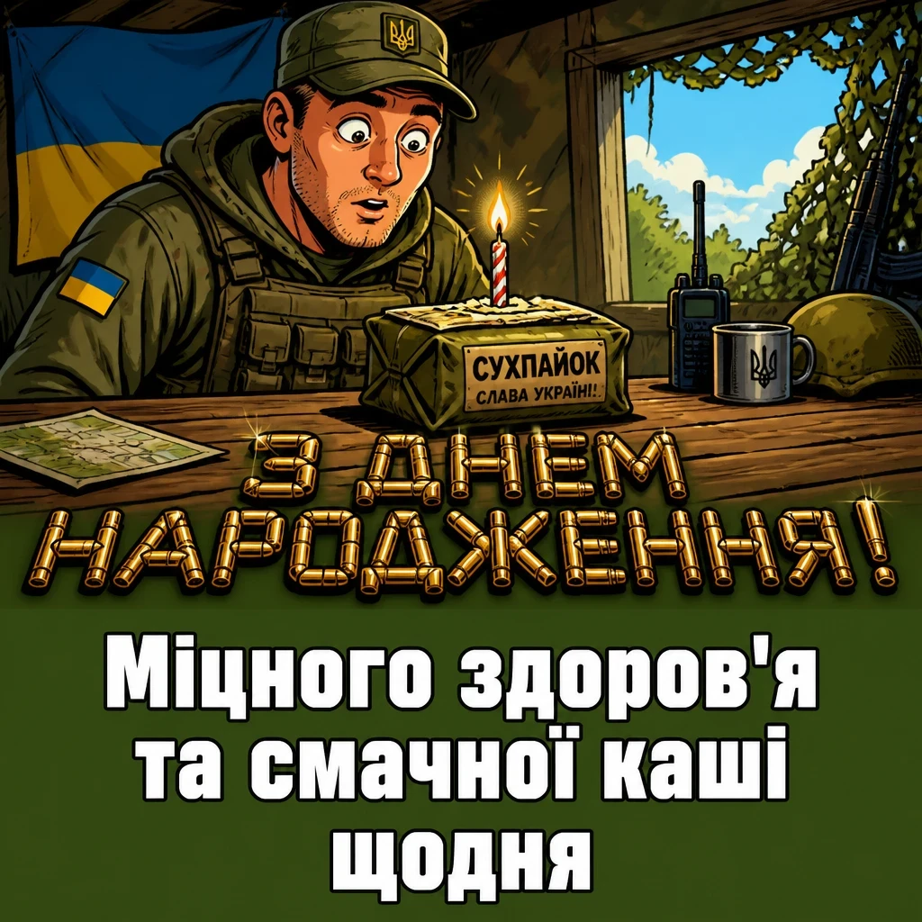 привітання з днем народження воїна
