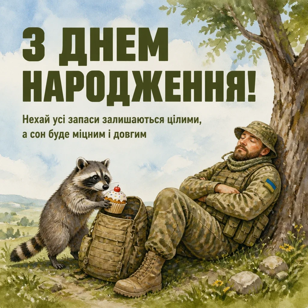 привітання з днем народження воїна