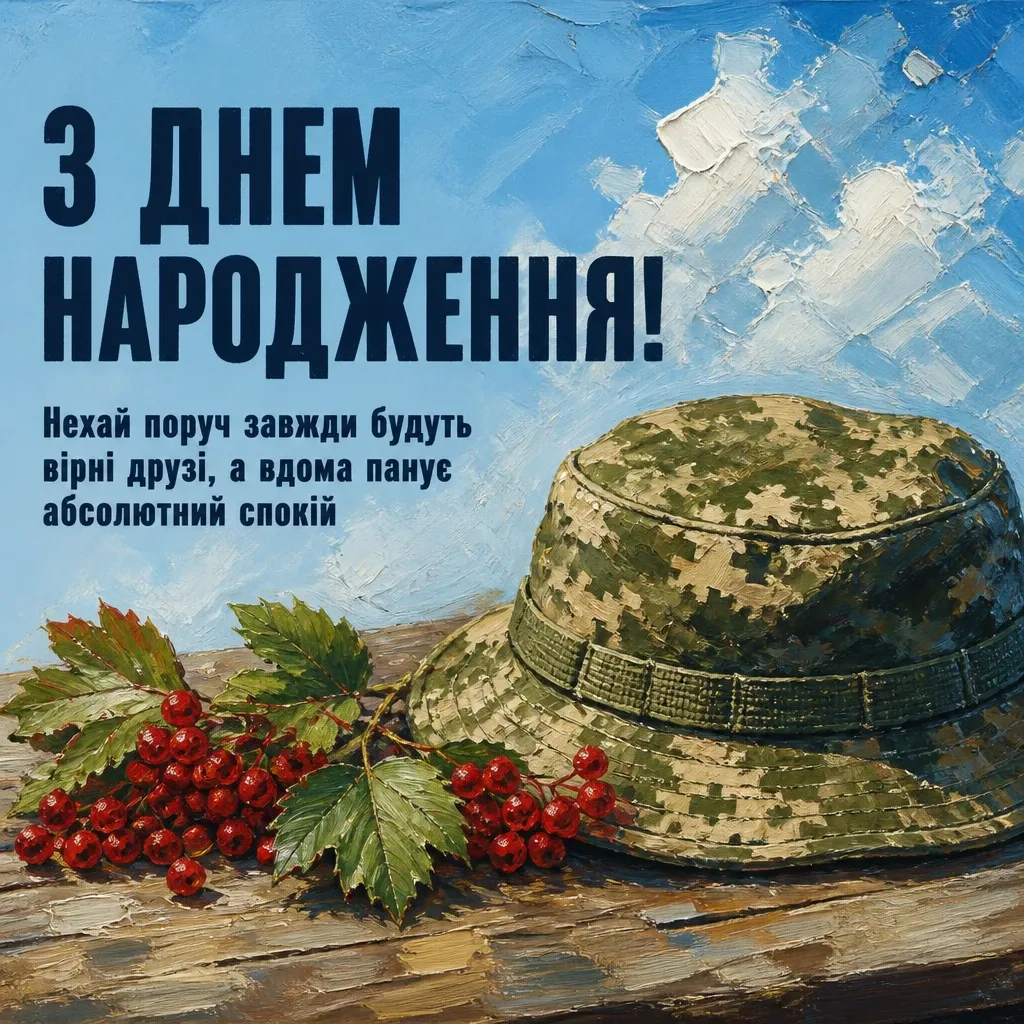привітання з днем народження воїна