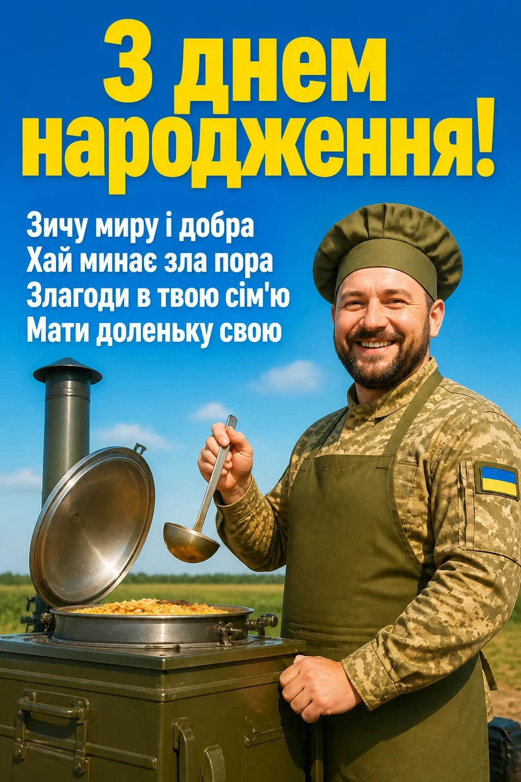 привітання з днем народження воїна