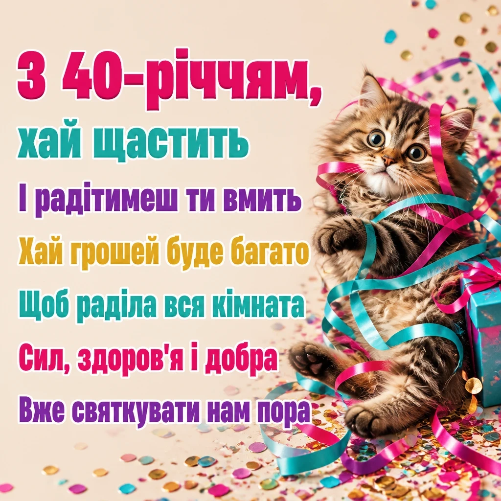 привітання з 40-річчям жінці прикольні привітання з 40-річчям жінці прикольні